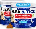 Flea and Tick Prevention for Dogs Chewables Made in USA Natural Flea and Tick Supplement for Dogs 240 Immune Support Chews 2 Pack Vitamins B1 B6 B12