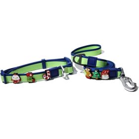 The New Dual-Color Embossed Pet Leash Set Is A Pet Product That Combines Appearance, Fun And Practicality. It Not Only Ensures A Great User Experienc (Option: Green-15mm)