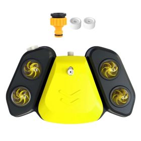 Blue-Yellow Color Options -- 1Pc Dog Water Fountain Multifunctional Automatic Pet Water Dispenser Outdoor Step-on Activated Sprinkler For Drinking Sh (Option: Yellow)